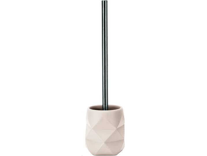 WC-Garnitur KLEINE WOLKE Crackle , beige (natur), B:11cm H:39cm L:11cm, Polyresin (Kunststein), Reinigungsbürsten, WC-Garnitur