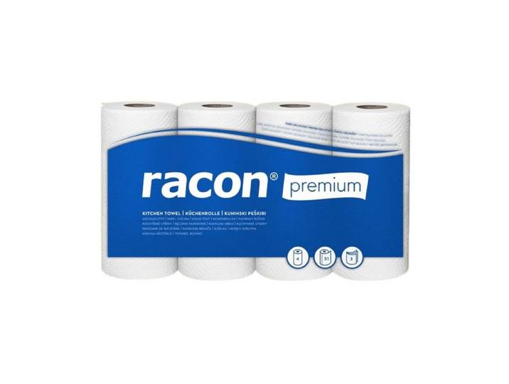 RACON Papierküchenrolle Küchenrollen weiß 3-lagig 51 Blatt (80-St)
