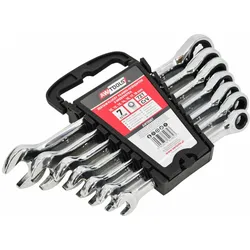 Awtools, Schraubenschlüssel, Kombinationsschlüssel mit Ratsche, 6er-Set (10 mm, 19 mm, 8 mm)