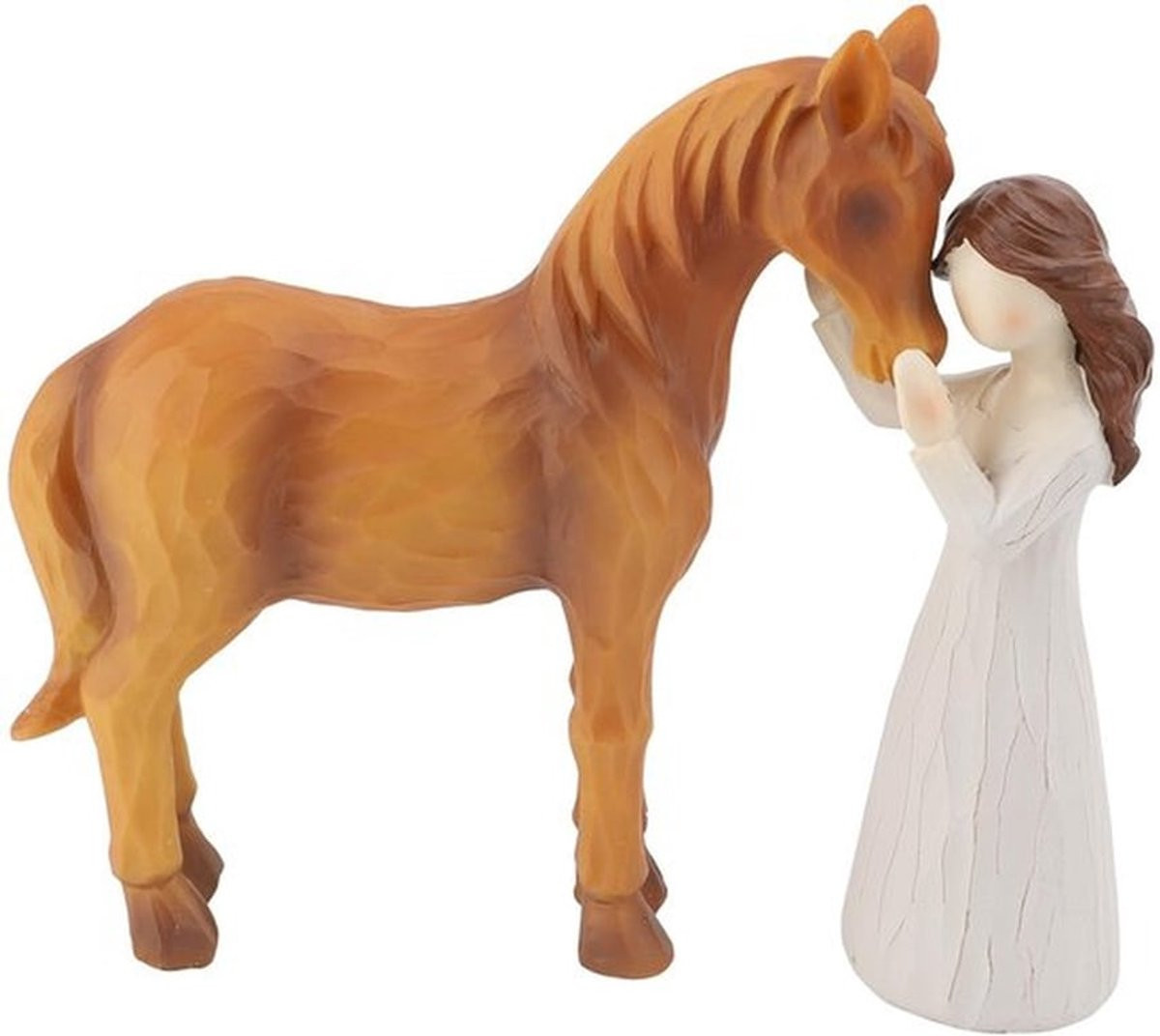 Handgeschilderd paardenbeeldje van hars voor decoratie