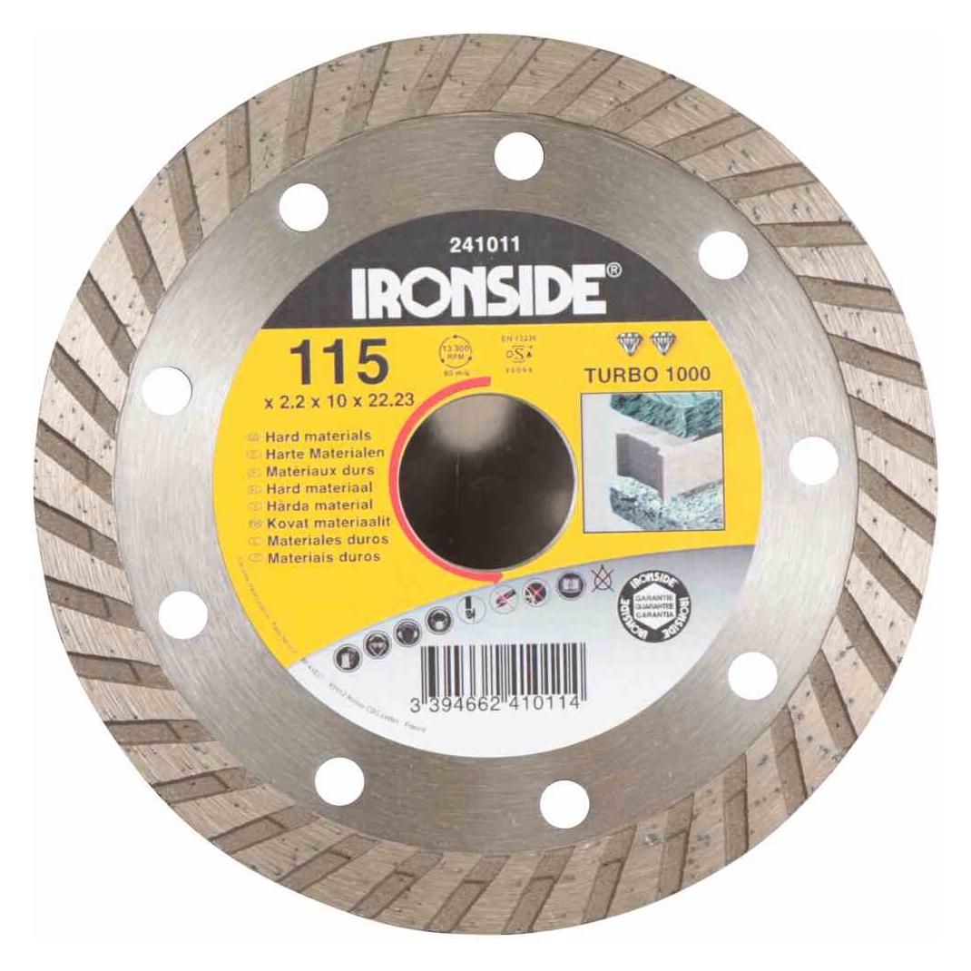 Ironside Diamant-Trennscheiben Turbo 1000, Rand geschl. 115mm 2,2/6mm (241011)
