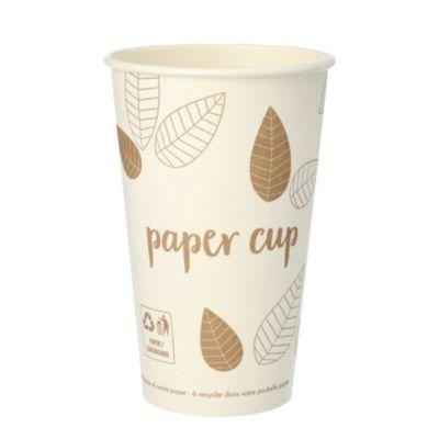 Papstar Pappbecher pure braun 0,4 l, Ø 90 mm, Einweg für Heiß- & Kaltgetränke, 50er Pack