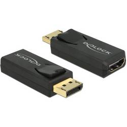 Delock 65571 DisplayPort / HDMI Adapter [1x DisplayPort Stecker - 1x HDMI-Buchse] Schwarz 0 mm