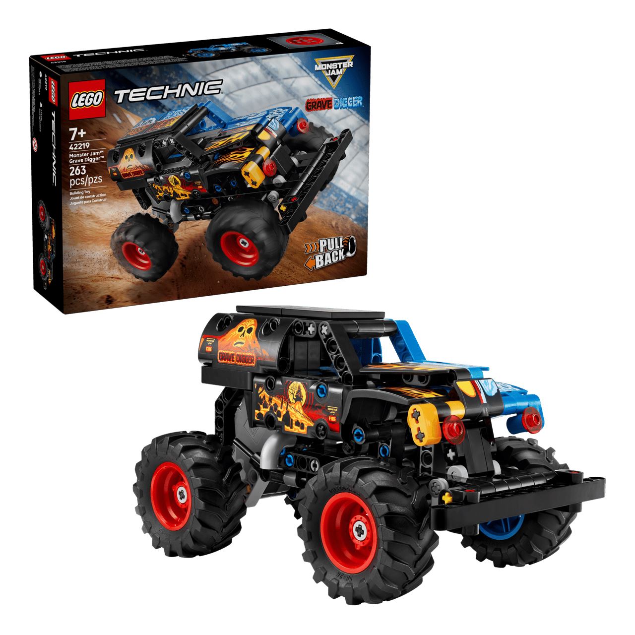 LEGO Technic 42219 Monster Jam Grave Digger Feuer und Eis