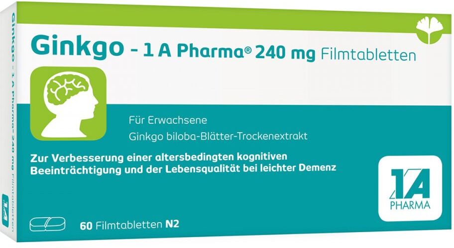 Ginkgo - 1 A Pharma® 240 mg Filmtabletten