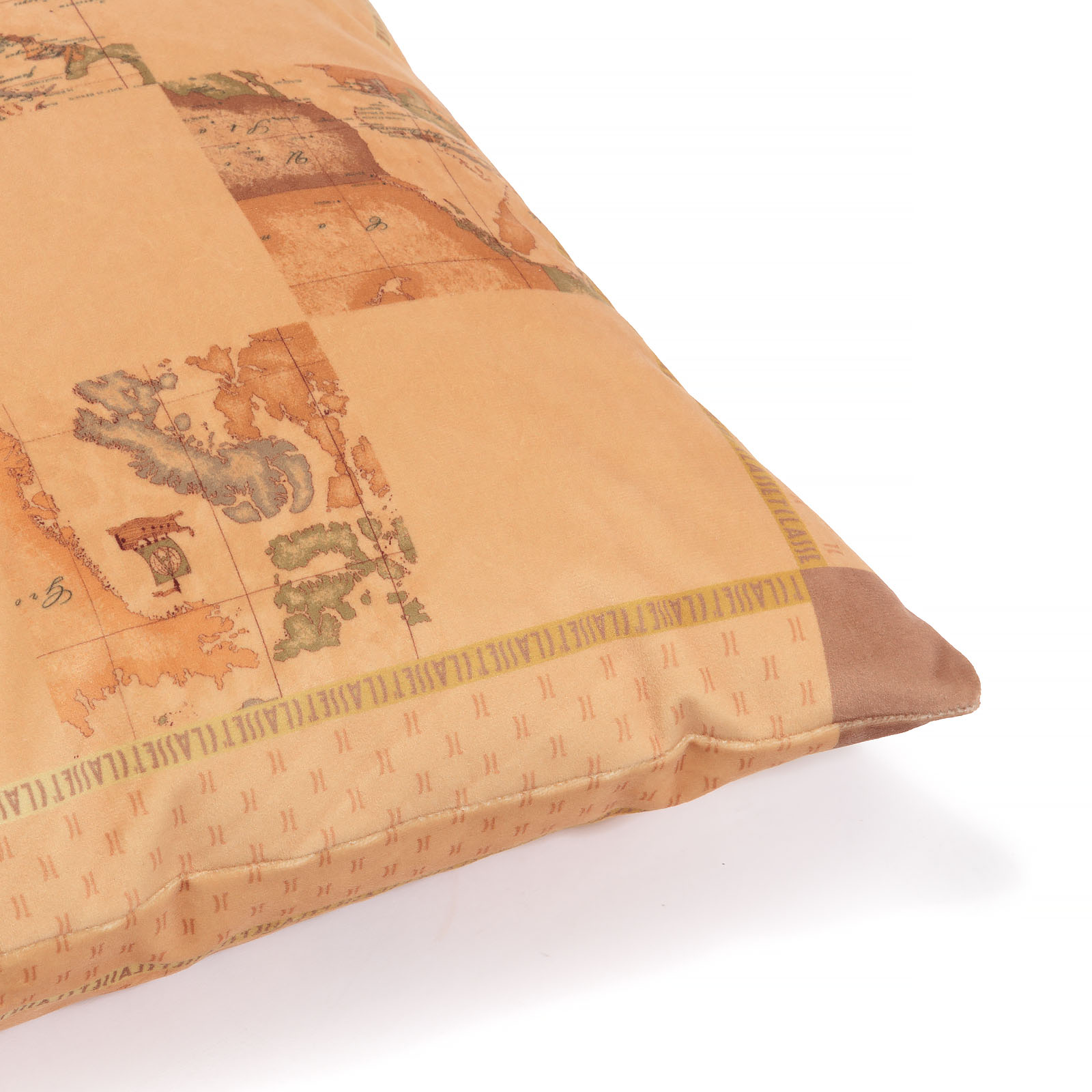 Cuscino d'arredo in Velluto Geo Classic Road CM. 50X50 Alviero Martini 1A Classe Geo Caleffi