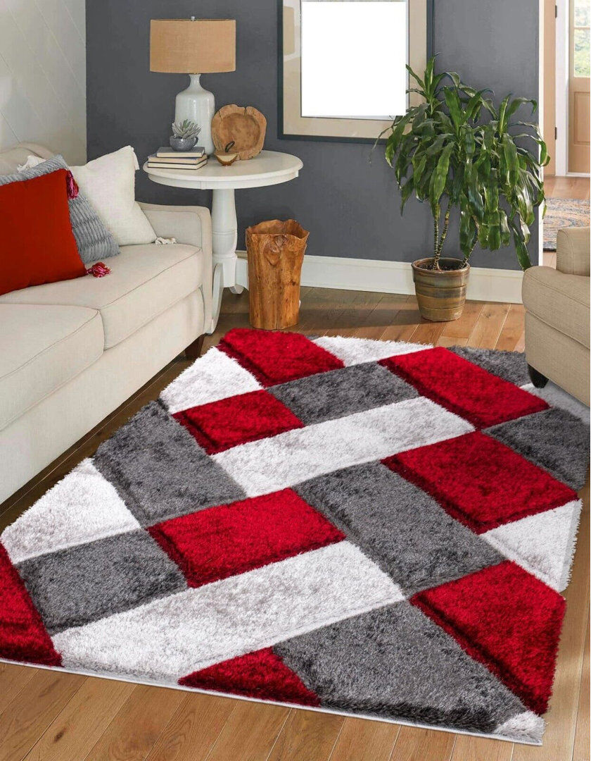 Isabelline Tucker Rectangle Shag Indoor / Outdoor Rectangle 60 x 110cm