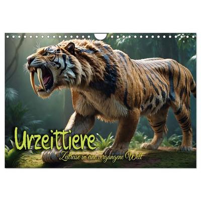 Urzeittiere - Zeitreise in eine vergangene Welt (Wandkalender 2027 DIN A4 quer), CALVENDO Monatskalender