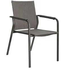 sitMOBILIA Gartenstuhl stapelbar Denia Aluminium Grau
