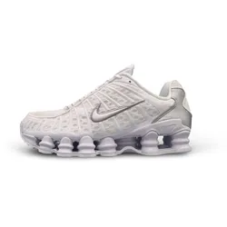 Nike Shox TL White Metallic Silver (Womens) - 40