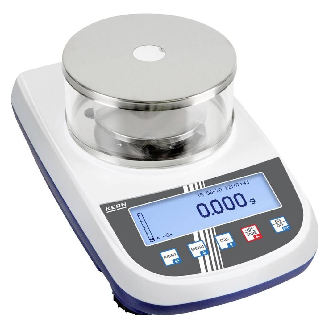 Kern Präzisionswaage mit Zählfunktion 1.2kg / Auflösung 0,001 g, DKD/DAkkS-kalibriert (PLJ 1200-3A +CAL)