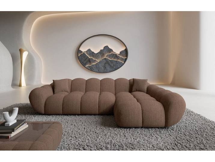 Couch Maleron L-Form in Stoff