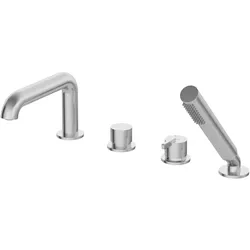 Duscharmatur + Badewannenarmatur, 4-Loch-Wannenarmatur mit Brausegarnitur