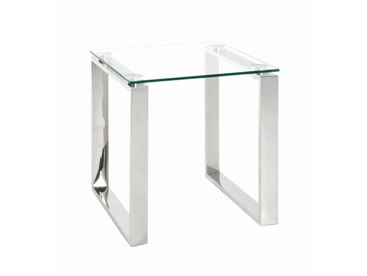 Beistelltisch, Edelstahl, Metall, Glas, Kufe, 42x45x42 cm, Wohnzimmer, Wohnzimmertische, Beistelltische, Beistelltische Metall