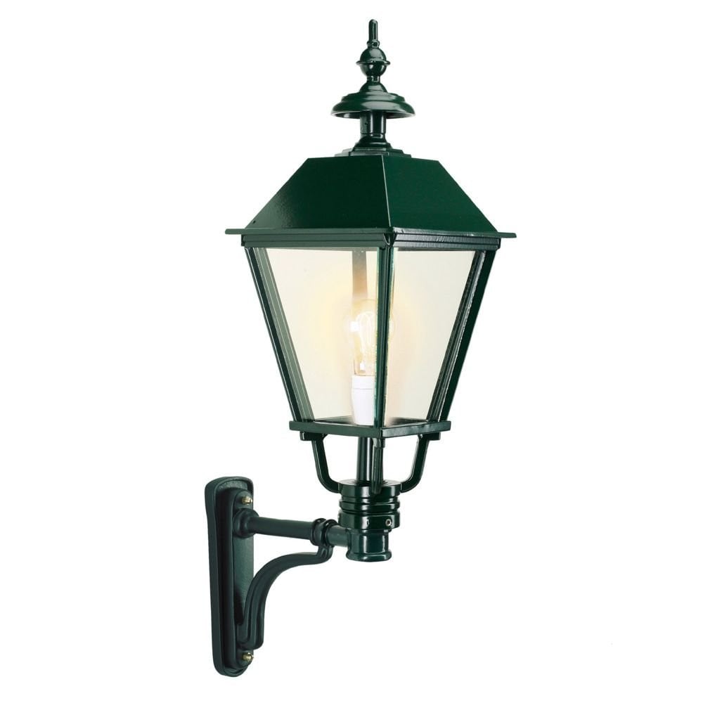 Nostalgische muurlamp Eemnes van KS Verlichting in groen en zwart