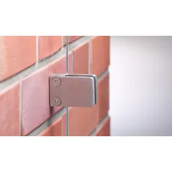 Glas Klemmbacken – Glasklemmen aus Edelstahl, Silber – Glashalter im 2er Set für Zaunmontage – Glasbefestigung für Wände
