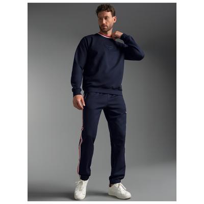 Freizeitanzug TRIGEMA "TRIGEMA Jogginganzug aus bequemer Sweat-Qualität", Herren, Gr. L, blau (navy), Sweatware, 70% Baumwolle, 30% Polyester, Sportanzüge Freizeitanzug