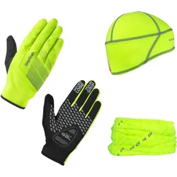 GripGrab, Unisex, Sturmhaube + Halsschlauch, Hi-Vis Cycling Essentials, Gelb, S