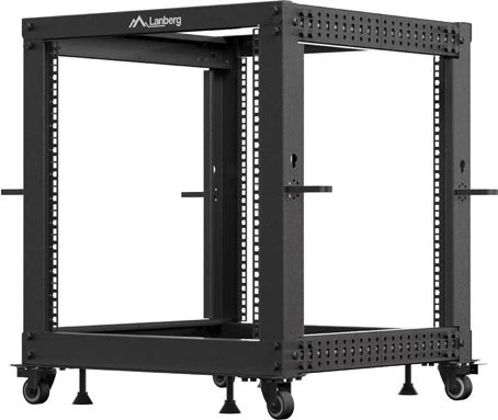 Lanberg 19" 12U 600x600-1100 verstellbares,offenes Rack sw