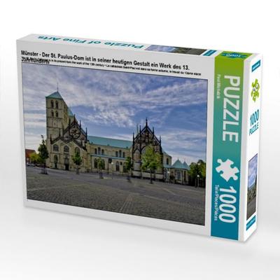 CALVENDO Puzzle Münster - Der St. Paulus-Dom ist in seiner heutigen Gestalt ein Werk des 13. Jahrhunderts | 1000 Teile Lege-Größe 64x48cm Foto-Puzzle