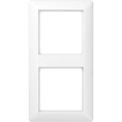 Jung AS582WW Rahmen 2fach, AS 500, IP 44, Duroplast, alpinweiß, senkrechte und waagerechte Montage AS 582 WW