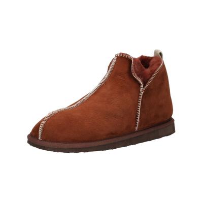 Hausschuh SHEPHERD "Shepherd Hausschuhe Leder", Herren, Gr. 41, Lammfell, braun (rot), Leder, Schuhe Hausschuh