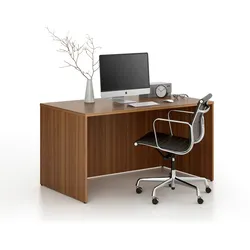 Büroschreibtisch FRAME, 140x80 cm, Nussbaum