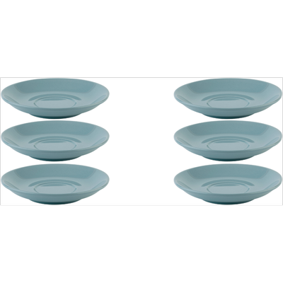Untertasse APS "6er Set Kaffeeuntertasse -SNUG-", blau, H:2,5cm Ø:14,5cm, Porzellan, Speiseteller, Teller Set, hochwertig verarbeitetes Material