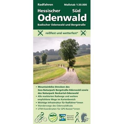 Radfahren, Hessischer Odenwald Süd / Badischer Odenwald und Bergstraße, Set von Michael Messer, Meki Landkarten, 978-3-947593-33-0