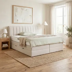 Boxspringbett Belano Creme ca. 180x200cm