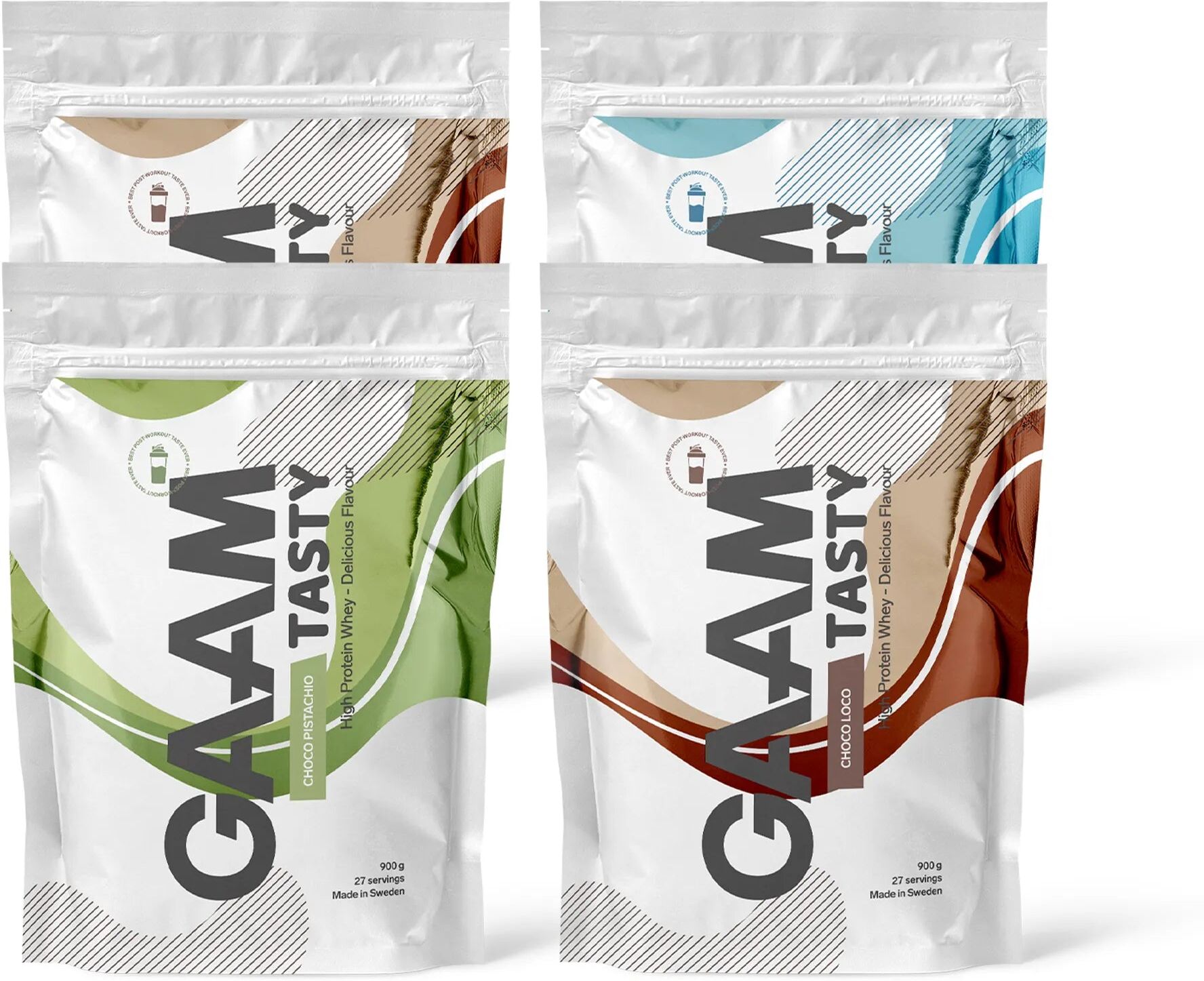 4 X Gaam Tasty Whey Proteinpulver 900 G