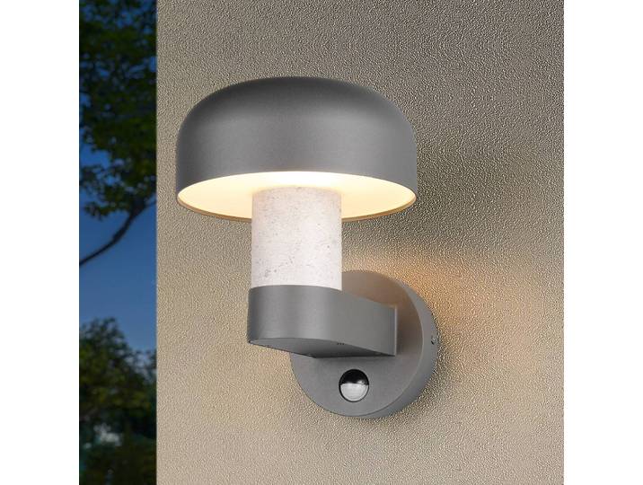 Trio Lighting Außenwandleuchte mit Bewegungsmelder Fraser, alu / grau / zink, Aluminium