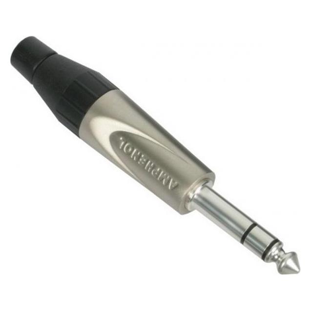 Amphenol Audio Jack connector male 6.3 mm Stereo T series (Klinkenadapter) (TS3P)