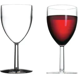 KUNSTSTOFF-ROTWEINGLÄSER Outdoor transparent 300 ml 2er Set