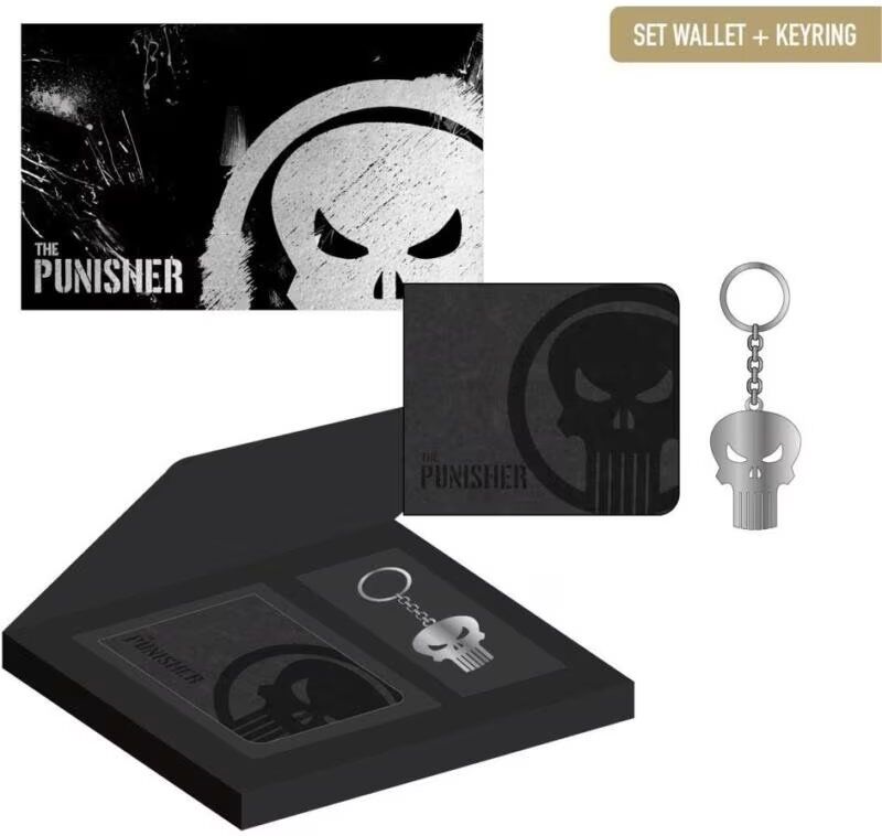 Artesania Cerda Set Regalo Cartera Y Llavero The Punisher Talla Única Hombre