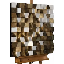 HOLZBILD Grau 75/75 cm