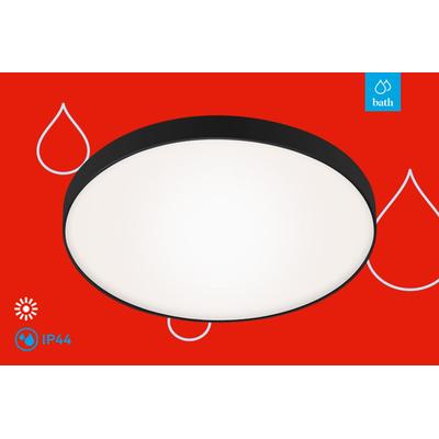 BRILONER LEUCHTEN LED Deckenleuchte "MALBONA", schwarz-weiß (schwarz, weiß), Leuchten, LED Deckenleuchte