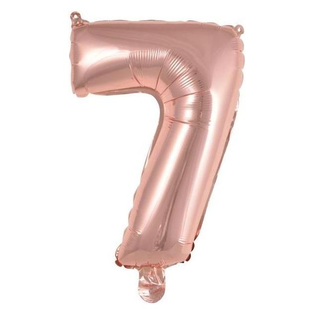 Amscan Folienballon Mini Zahl 7 rose (5x) (9909695)
