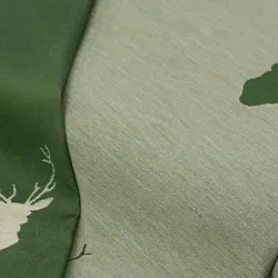 Jacquard "Hirsch", trachtengrün/natur