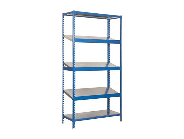 PROREGAL Schrägbodenregal DOWA Stecksystem HxBxT 200x100x40cm Fachlast 200kg Blau Fachbodenregal Lagerregal Boxregal