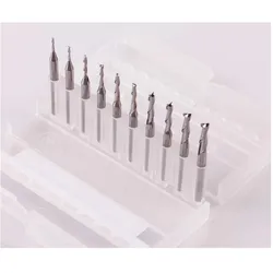 Planet-Hobby, Fräser, zweischneider vollhartmetallfräser set 10stk. (1,0/1,5/2,0/2,5/3,0mm)
