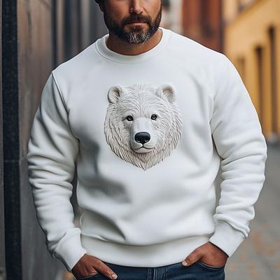 Herren Unisex Tiermotiv Löwe Pullover Sweatshirt Langarm Sweatshirt Rundhalsausschnitt Mode Täglich Urlaub 3D-Druck Ferien Ausgehen Rundhalsausschnitt 3D-Druck Winter Frühling Herbst