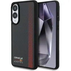 Red Bull Case Real Carbon Fiber Powerbar MagSafe for Samsung Galaxy S25 Edge black (Samsung Galaxy S25 Edge), Smartphone Hülle, Schwarz