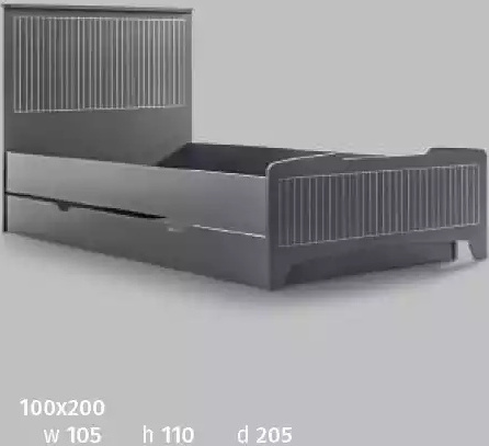 Modernes Möbel Design Kinderbetten Betten Bett schwarz 100x200cm
