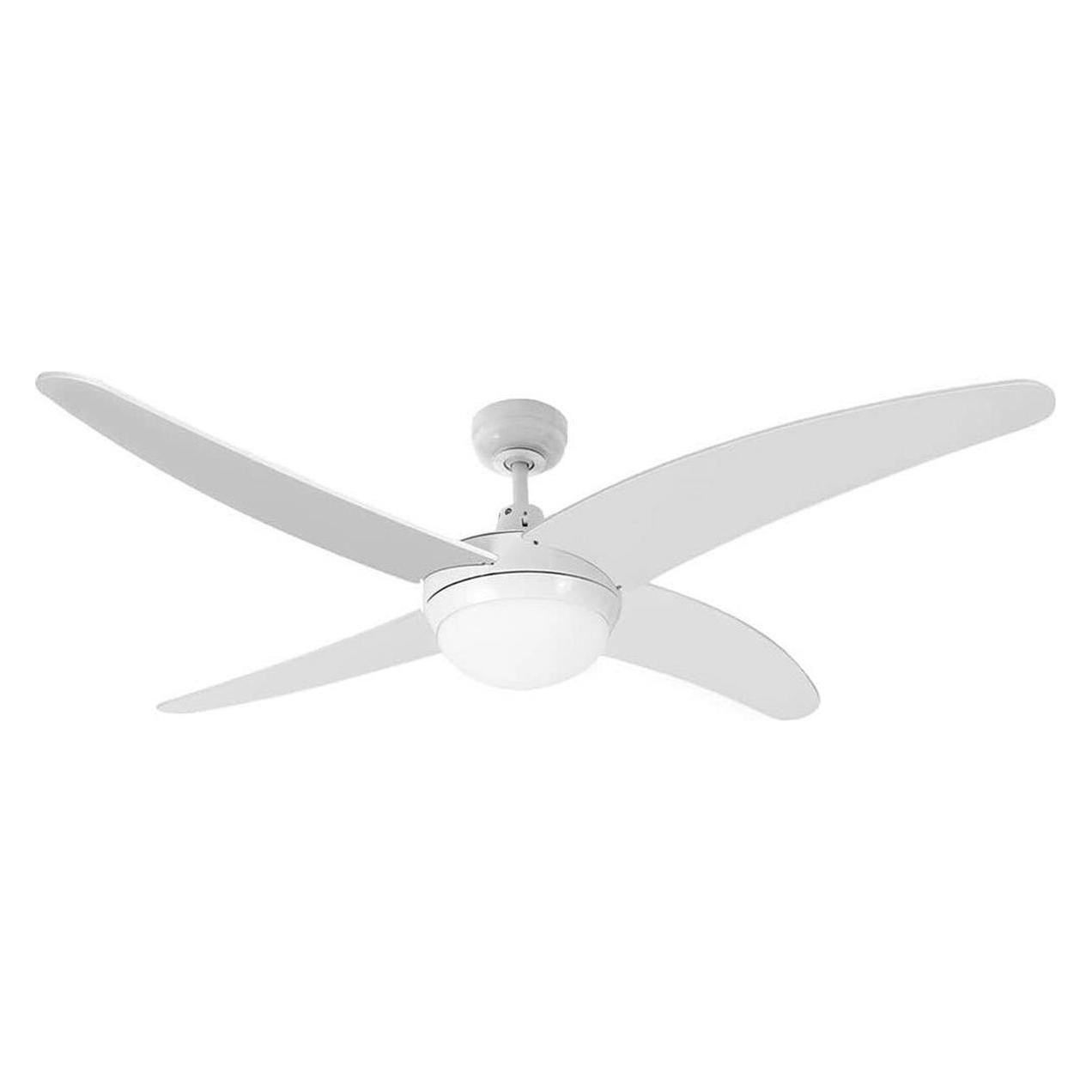 EDM Caspio weisser Deckenventilator Leistung: 60w Flügel: ø132cm mit Fernbedienung (45 dB) (45328633)