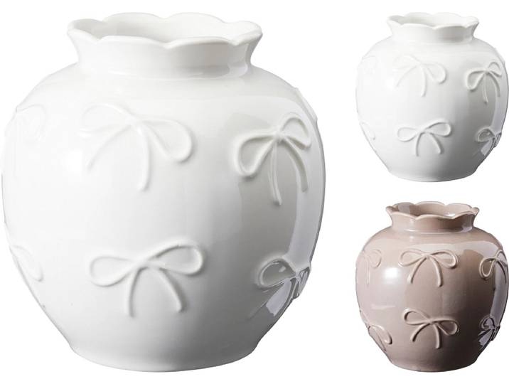 Vase ELA 14x14x15cm cremefarben