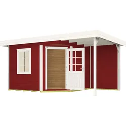Weka Designhaus 213 A 450 x 300 cm Gr.2 schwedenrot - 50 % Rabatt auf Dacheindeckung