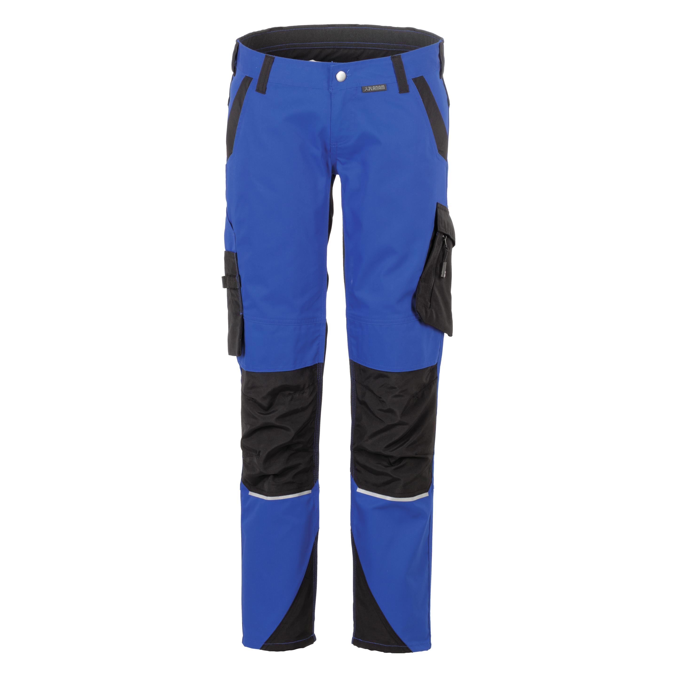 Planam Damen Bundhose kornblumenblau/schwarz 52 54 (54) (42965294)