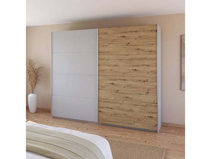 Armoire - Bicolore 271cm Gris/Gris soie