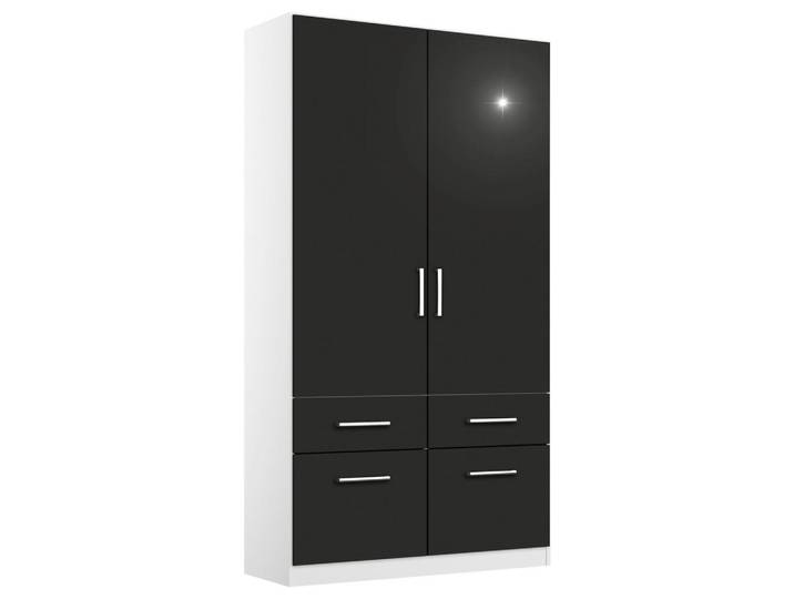 Rauch Möbel Drehtürenschrank, Grau, Weiß, 2 Fächer, 4 Schublade(n) Schubladen, 91x197x54 cm, Blauer Engel, Made in Germany, Schlafzimmer, Kleiderschränke, Drehtürenschränke